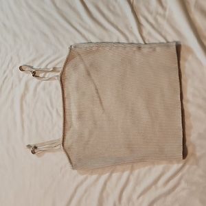 Tan sweater tank, adjustable straps
